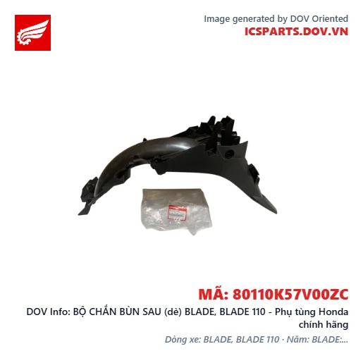 BỘ CHẮN BÙN SAU (dè) BLADE, BLADE 110 - Phụ tùng Honda chính hãng