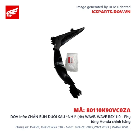 CHẮN BÙN ĐUÔI SAU *NH1* (dè) WAVE, WAVE RSX 110 - Phụ tùng Honda chính hãng