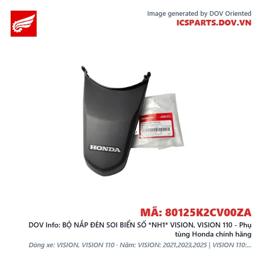 BỘ NẮP ĐÈN SOI BIỂN SỐ *NH1* VISION, VISION 110 - Phụ tùng Honda chính hãng