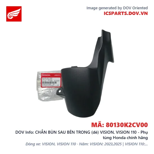 CHẮN BÙN SAU BÊN TRONG (dè) VISION, VISION 110 - Phụ tùng Honda chính hãng