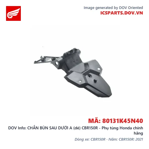 CHẮN BÙN SAU DƯỚI A (dè) CBR150R - Phụ tùng Honda chính hãng
