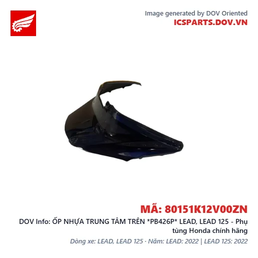 ỐP NHỰA TRUNG TÂM TRÊN *PB426P* LEAD, LEAD 125 - Phụ tùng Honda chính hãng
