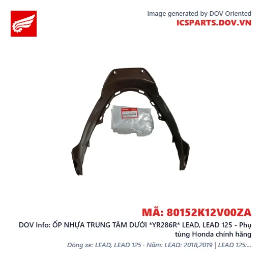 ỐP NHỰA TRUNG TÂM DƯỚI *YR286R* LEAD, LEAD 125 - Phụ tùng Honda chính hãng