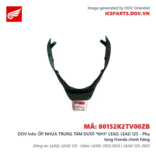ỐP NHỰA TRUNG TÂM DƯỚI *NH1* LEAD, LEAD 125 - Phụ tùng Honda chính hãng