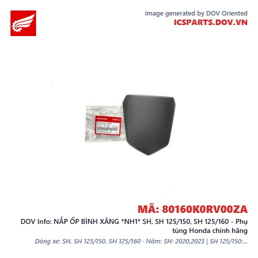 NẮP ỐP BÌNH XĂNG *NH1* SH, SH 125/150, SH 125/160 - Phụ tùng Honda chính hãng