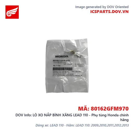 LÒ XO NẮP BÌNH XĂNG LEAD 110 - Phụ tùng Honda chính hãng