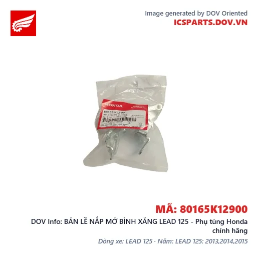 BẢN LỀ NẮP MỞ BÌNH XĂNG LEAD 125 - Phụ tùng Honda chính hãng