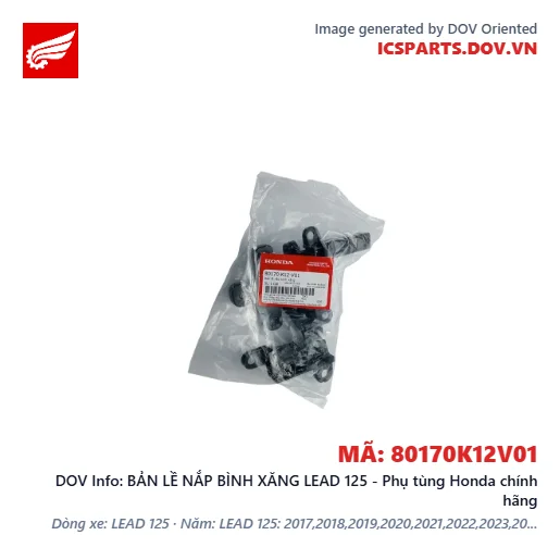 BẢN LỀ NẮP BÌNH XĂNG LEAD 125 - Phụ tùng Honda chính hãng