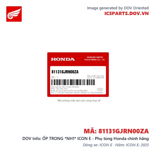 ỐP TRONG *NH1* ICON E - Phụ tùng Honda chính hãng