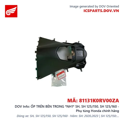 ỐP TRÊN BÊN TRONG *NH1* SH, SH 125/150, SH 125/160 - Phụ tùng Honda chính hãng