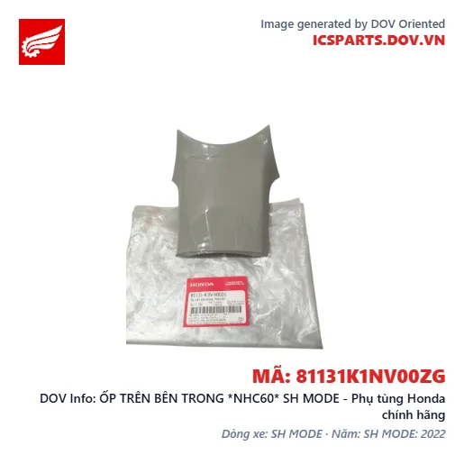 ỐP TRÊN BÊN TRONG *NHC60* SH MODE - Phụ tùng Honda chính hãng