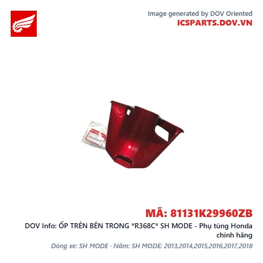 ỐP TRÊN BÊN TRONG *R368C* SH MODE - Phụ tùng Honda chính hãng