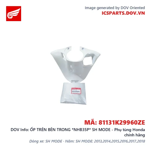 ỐP TRÊN BÊN TRONG *NHB35P* SH MODE - Phụ tùng Honda chính hãng