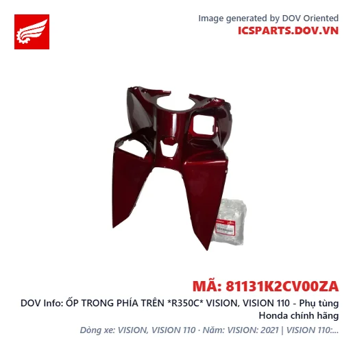 ỐP TRONG PHÍA TRÊN *R350C* VISION, VISION 110 - Phụ tùng Honda chính hãng