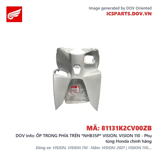 ỐP TRONG PHÍA TRÊN *NHB35P* VISION, VISION 110 - Phụ tùng Honda chính hãng