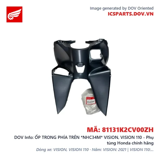 ỐP TRONG PHÍA TRÊN *NHC34M* VISION, VISION 110 - Phụ tùng Honda chính hãng