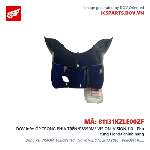 ỐP TRONG PHÍA TRÊN*PB390M* VISION, VISION 110 - Phụ tùng Honda chính hãng