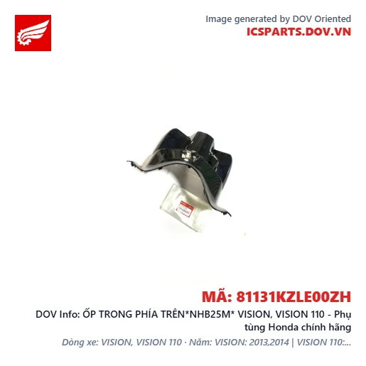 ỐP TRONG PHÍA TRÊN*NHB25M* VISION, VISION 110 - Phụ tùng Honda chính hãng