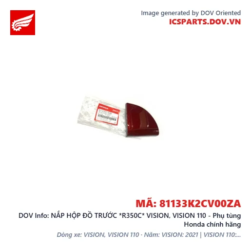 NẮP HỘP ĐỒ TRƯỚC *R350C* VISION, VISION 110 - Phụ tùng Honda chính hãng