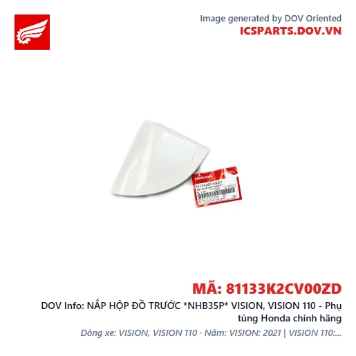 NẮP HỘP ĐỒ TRƯỚC *NHB35P* VISION, VISION 110 - Phụ tùng Honda chính hãng