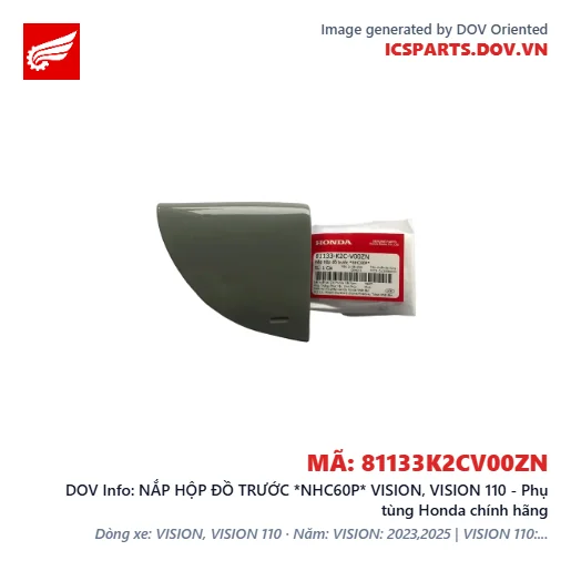 NẮP HỘP ĐỒ TRƯỚC *NHC60P* VISION, VISION 110 - Phụ tùng Honda chính hãng