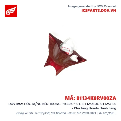 HỐC ĐỰNG BÊN TRONG  *R368C* SH, SH 125/150, SH 125/160 - Phụ tùng Honda chính hãng