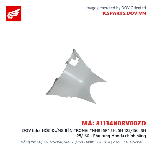 HỐC ĐỰNG BÊN TRONG *NHB35P* SH, SH 125/150, SH 125/160 - Phụ tùng Honda chính hãng
