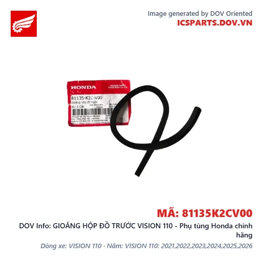 GIOĂNG HỘP ĐỒ TRƯỚC VISION 110 - Phụ tùng Honda chính hãng