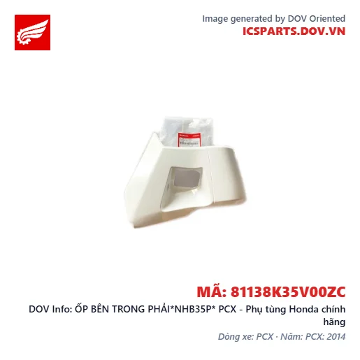 ỐP BÊN TRONG PHẢI*NHB35P* PCX - Phụ tùng Honda chính hãng