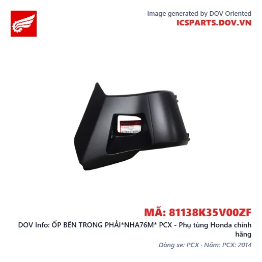 ỐP BÊN TRONG PHẢI*NHA76M* PCX - Phụ tùng Honda chính hãng