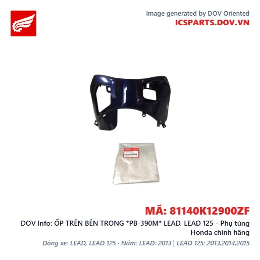 ỐP TRÊN BÊN TRONG *PB-390M* LEAD, LEAD 125 - Phụ tùng Honda chính hãng