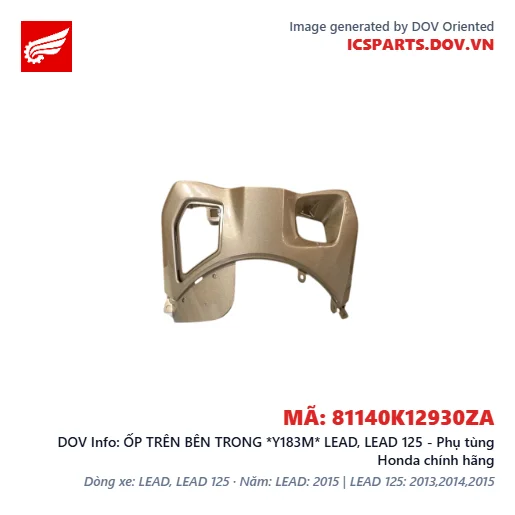 ỐP TRÊN BÊN TRONG *Y183M* LEAD, LEAD 125 - Phụ tùng Honda chính hãng