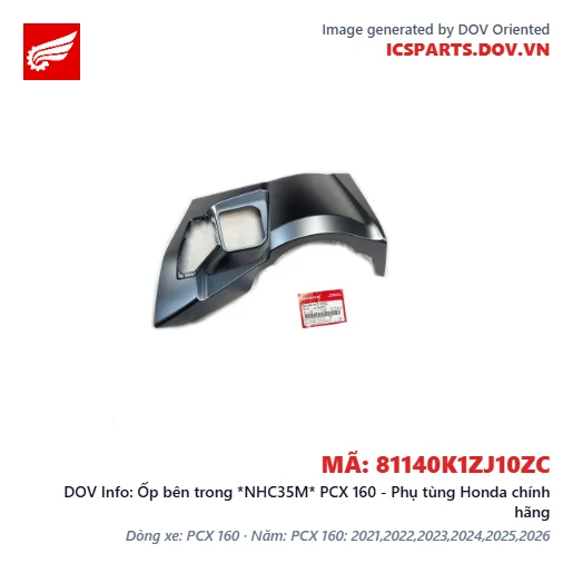 Ốp bên trong *NHC35M* PCX 160 - Phụ tùng Honda chính hãng