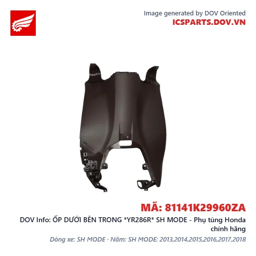 ỐP DƯỚI BÊN TRONG *YR286R* SH MODE - Phụ tùng Honda chính hãng