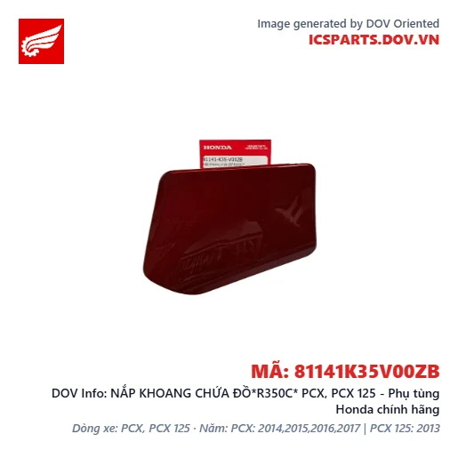 NẮP KHOANG CHỨA ĐỒ*R350C* PCX, PCX 125 - Phụ tùng Honda chính hãng