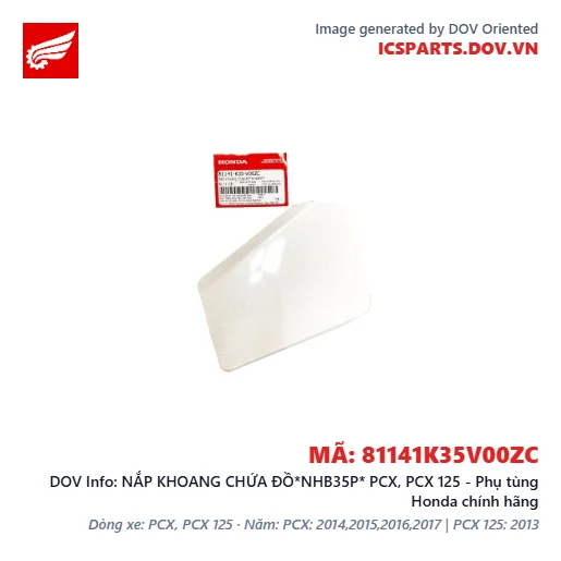 NẮP KHOANG CHỨA ĐỒ*NHB35P* PCX, PCX 125 - Phụ tùng Honda chính hãng