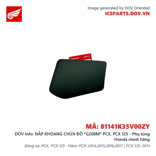 NẮP KHOANG CHỨA ĐỒ *G208M* PCX, PCX 125 - Phụ tùng Honda chính hãng