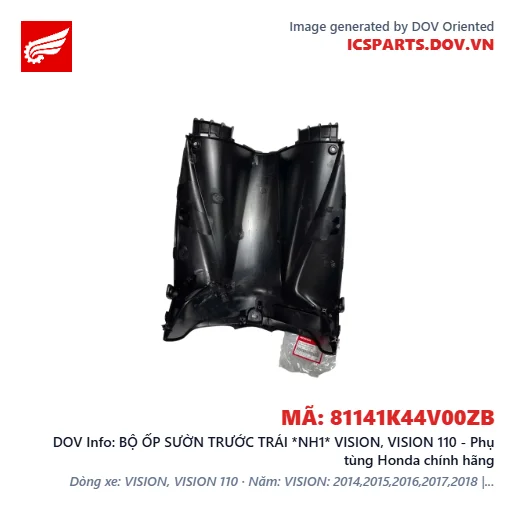 BỘ ỐP SƯỜN TRƯỚC TRÁI *NH1* VISION, VISION 110 - Phụ tùng Honda chính hãng