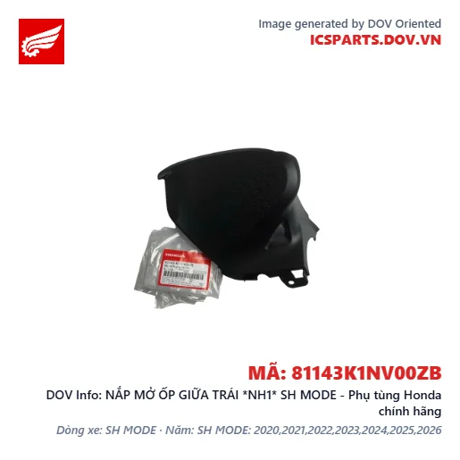 NẮP MỞ ỐP GIỮA TRÁI *NH1* SH MODE - Phụ tùng Honda chính hãng