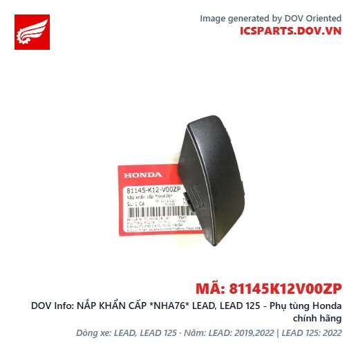 NẮP KHẨN CẤP *NHA76* LEAD, LEAD 125 - Phụ tùng Honda chính hãng