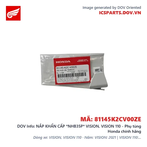 NẮP KHẨN CẤP *NHB35P* VISION, VISION 110 - Phụ tùng Honda chính hãng
