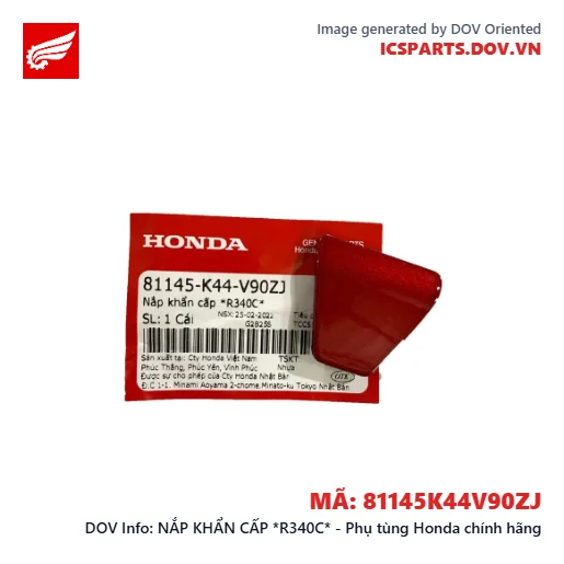 NẮP KHẨN CẤP *R340C* - Phụ tùng Honda chính hãng