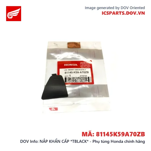 NẮP KHẨN CẤP *TBLACK* - Phụ tùng Honda chính hãng