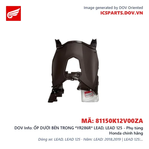 ỐP DƯỚI BÊN TRONG *YR286R* LEAD, LEAD 125 - Phụ tùng Honda chính hãng