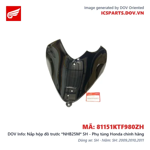 Nắp hộp đồ trước *NHB25M* SH - Phụ tùng Honda chính hãng