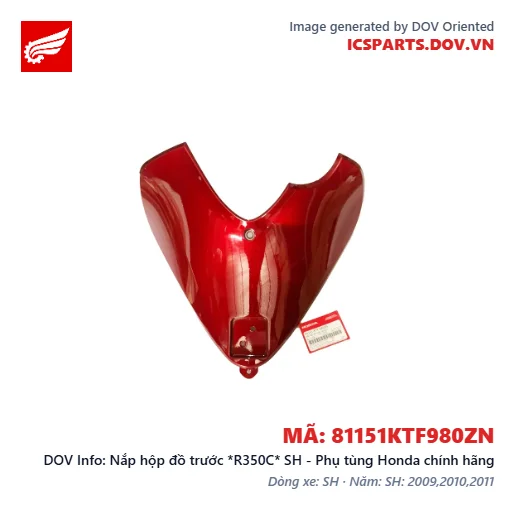 Nắp hộp đồ trước *R350C* SH - Phụ tùng Honda chính hãng
