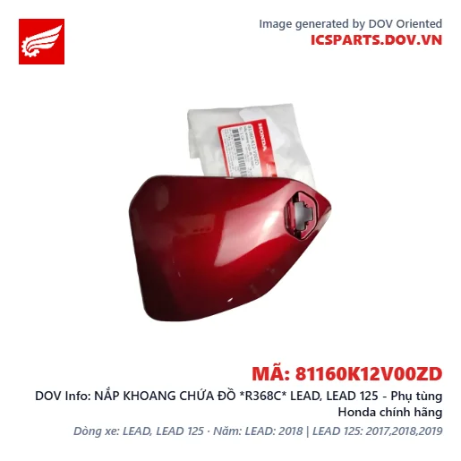 NẮP KHOANG CHỨA ĐỒ *R368C* LEAD, LEAD 125 - Phụ tùng Honda chính hãng