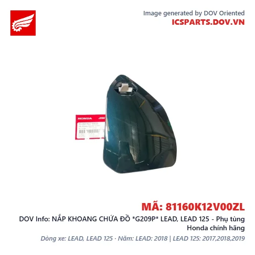NẮP KHOANG CHỨA ĐỒ *G209P* LEAD, LEAD 125 - Phụ tùng Honda chính hãng