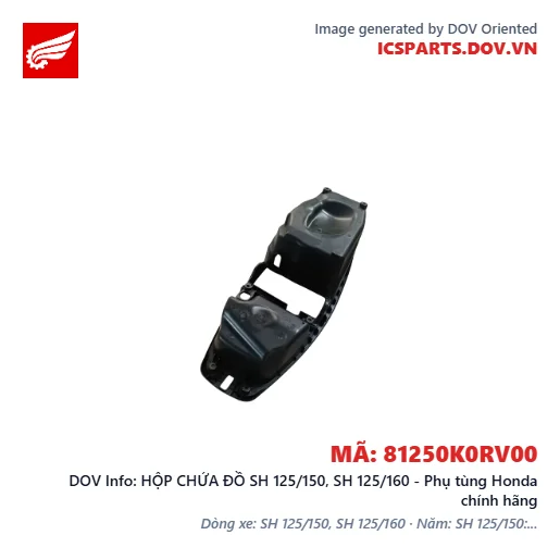HỘP CHỨA ĐỒ SH 125/150, SH 125/160 - Phụ tùng Honda chính hãng