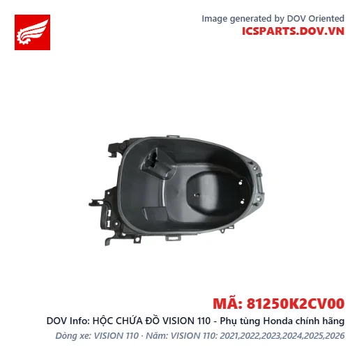 HỘC CHỨA ĐỒ VISION 110 - Phụ tùng Honda chính hãng